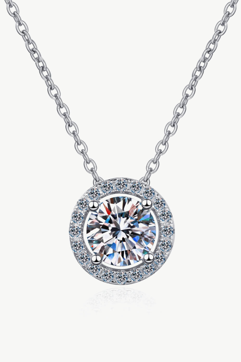 1 Carat Moissanite Key Pendant Necklace