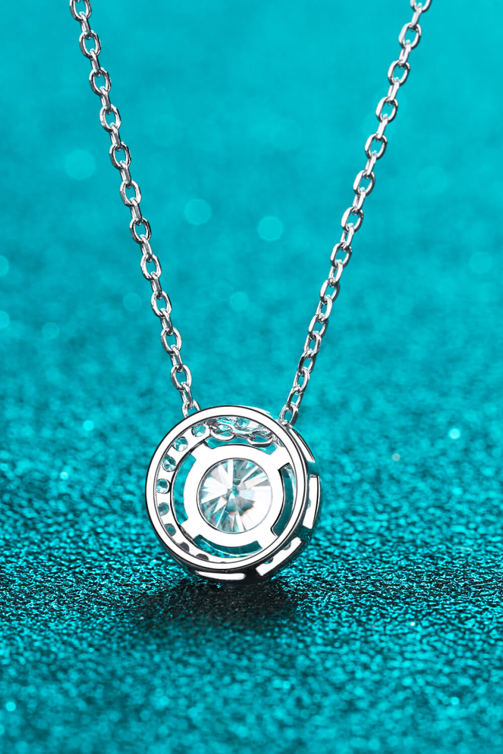 1 Carat Moissanite Key Pendant Necklace