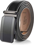 Men’s Genuine Leather Ratchet Belt with Automatic Buckle
