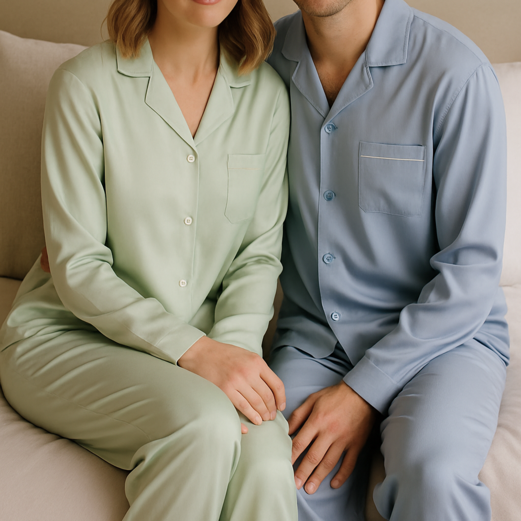 Men’s Viscose Pajamas –Cozy Holiday Lounge & Couple Gift Set