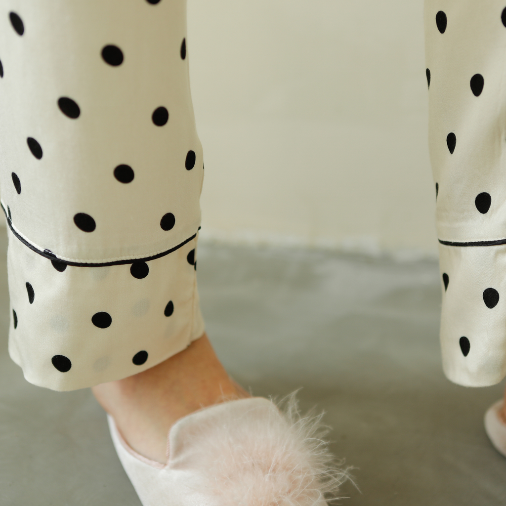 Polka Dot Viscose Pajama Set – Soft Spa & Loungewear