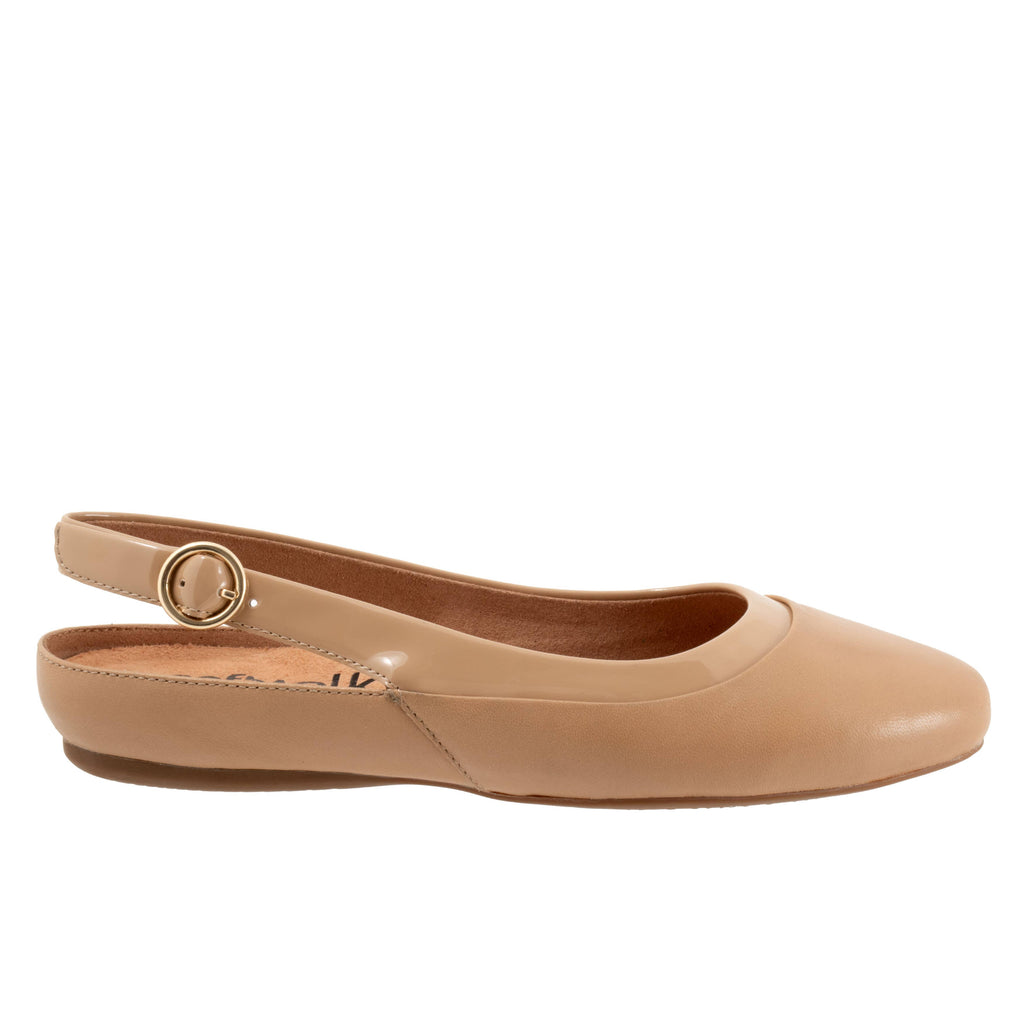 SoftWalk Sheffield Women's Leather Sling Back Ballet Flat