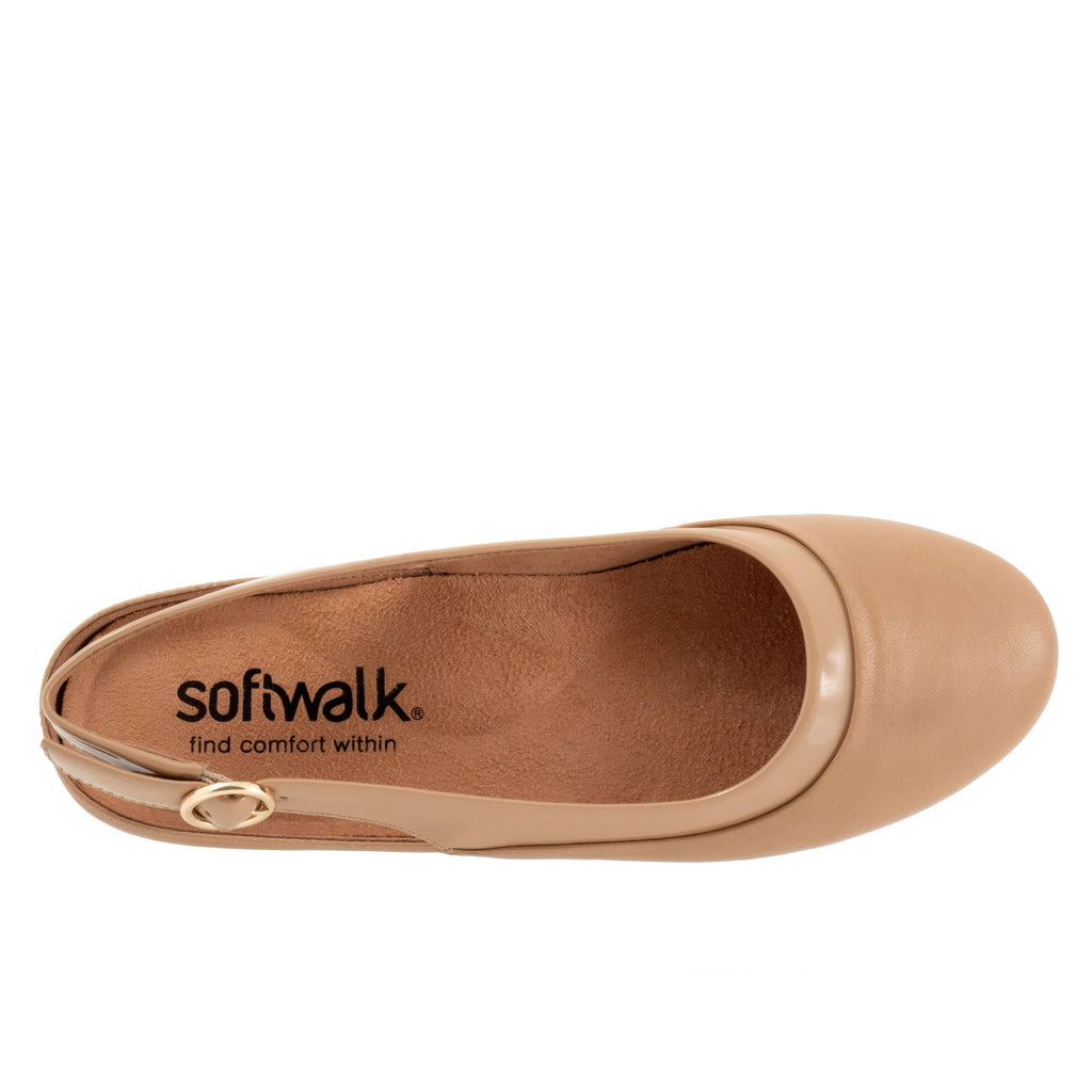 SoftWalk Sheffield Women's Leather Sling Back Ballet Flat