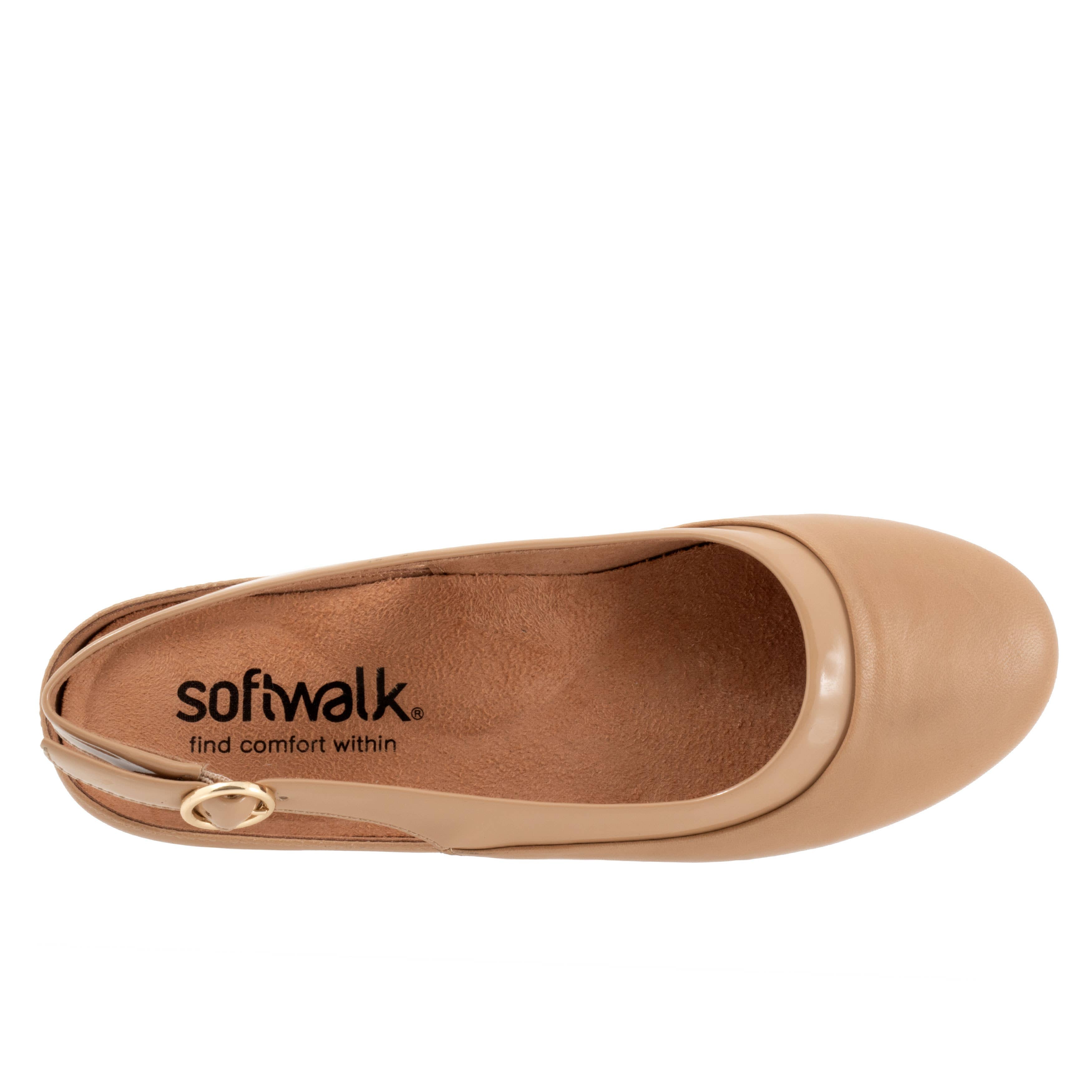 SoftWalk Sheffield Women's Leather Sling Back Ballet Flat