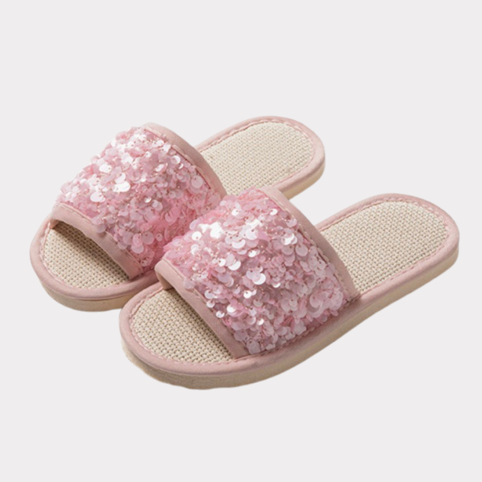 Sequin Linen House Slippers – Bridal & Spa Collection