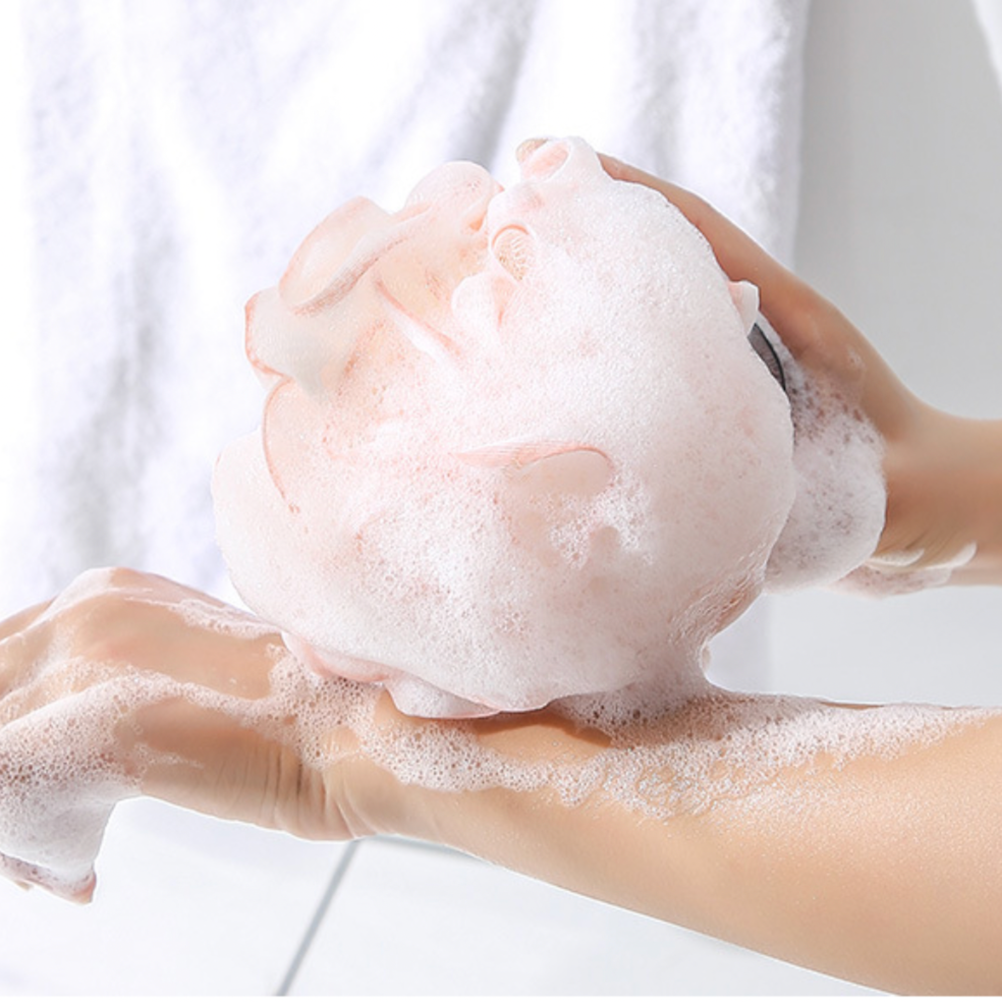 Spring Blossom Bath Floral Shower Loofahs Skin Friendly SPA