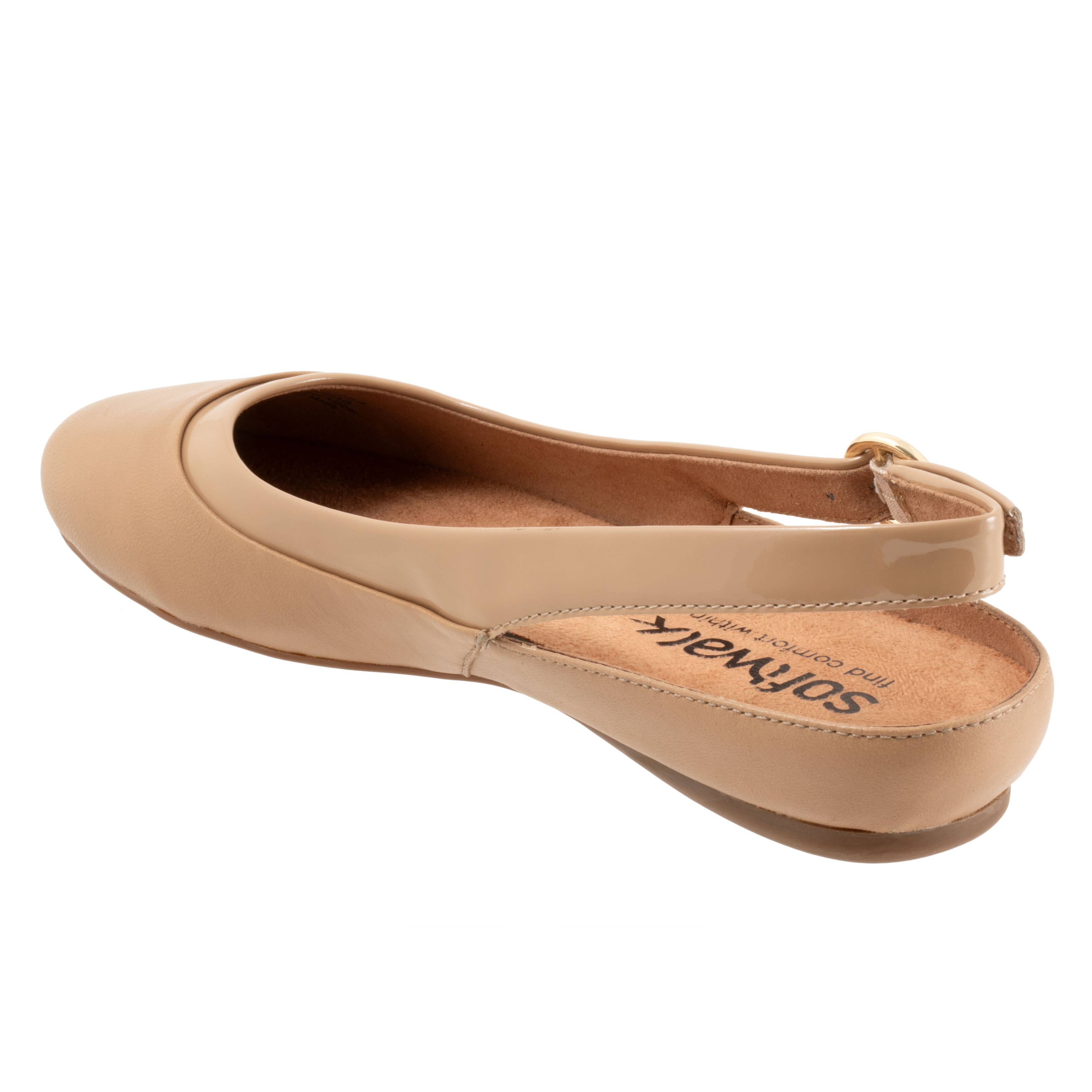 SoftWalk Sheffield Women's Leather Sling Back Ballet Flat