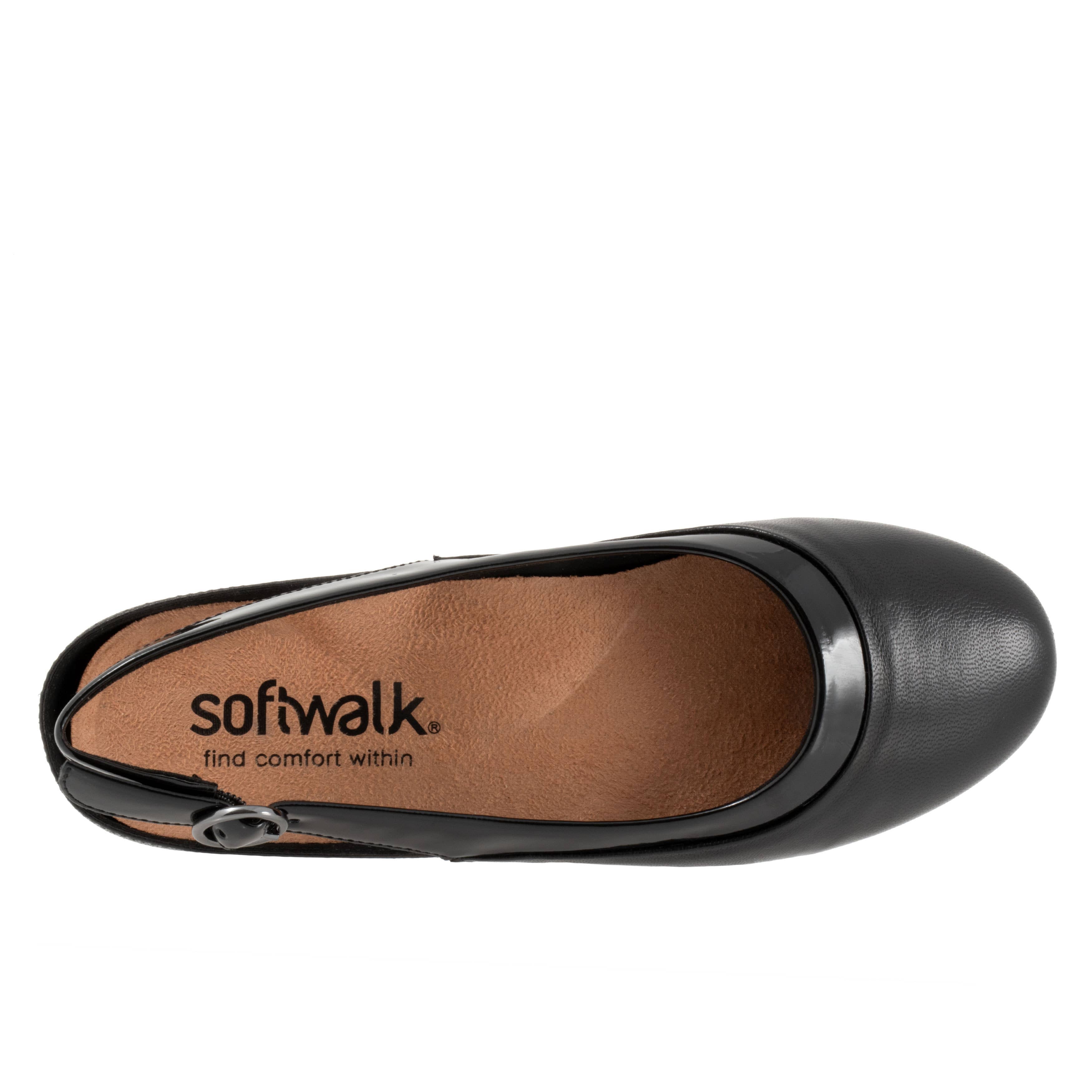 SoftWalk Sheffield Women's Leather Sling Back Ballet Flat