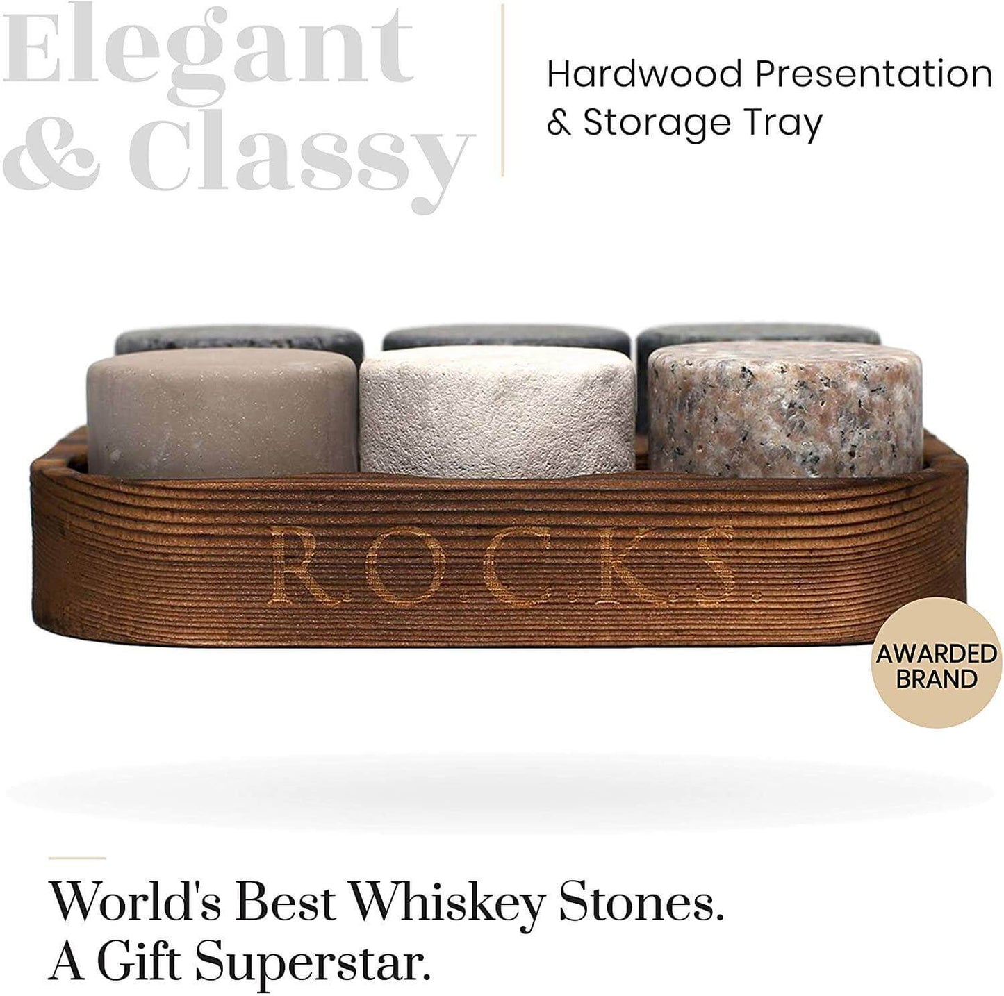 The Original ROCKS Whiskey Chilling Stones